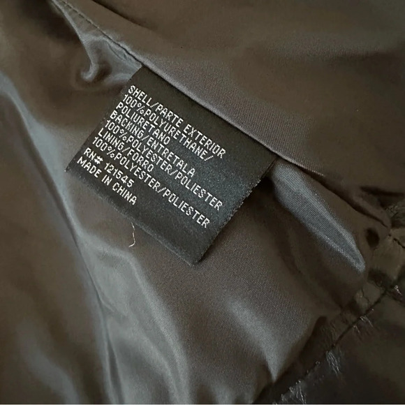 Rampage women's size small brown faux leather cropped moto jacket - Picture 5 of 5